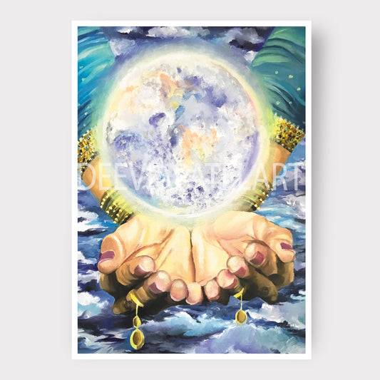 Moon Fortune Teller Art Print